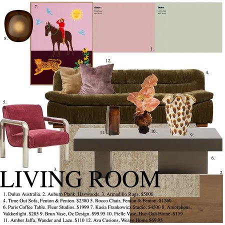 Living Room Interior Design Mood Board by lidiyabilek