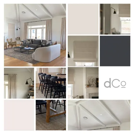 Madison Linen Drapes | Modern Farmhouse Dining Interior Design Mood Board by DrapeCo