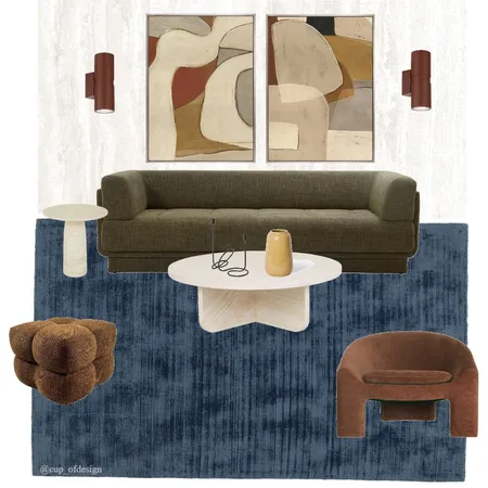 Olive & Navy - Living Room Interior Design Mood Board by Cup_ofdesign