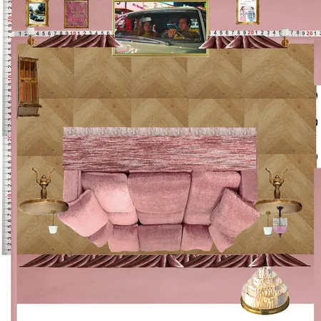 Cinema Mauve Vintage Interior Design Mood Board by dl2407