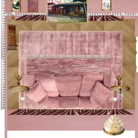 Cinema Mauve Vintage Interior Design Mood Board by dl2407