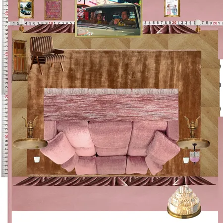 Cinema Mauve Vintage Interior Design Mood Board by dl2407