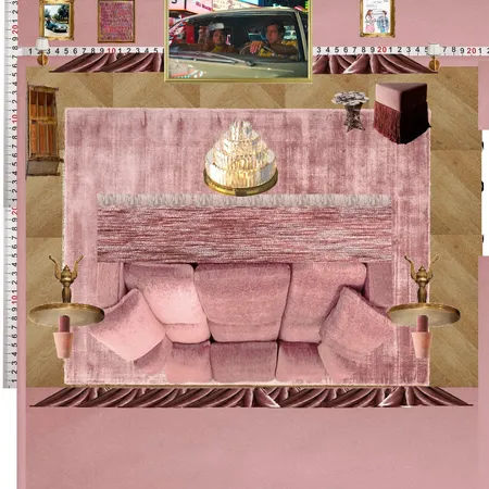 Cinema Mauve Vintage Interior Design Mood Board by dl2407