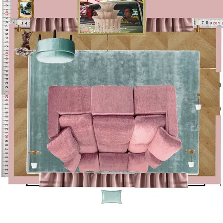 Cinema Blue Colour Drench Interior Design Mood Board by dl2407
