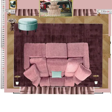 Cinema Blue Colour Drench Interior Design Mood Board by dl2407