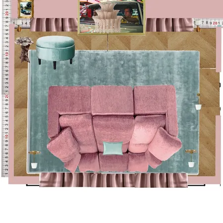 Cinema Blue Colour Drench Interior Design Mood Board by dl2407