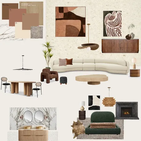 Contemporary Warm Interior Design Mood Board by MelisIDI