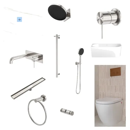 Zullo First Floor Bathroom Interior Design Mood Board by OuterSpace Living