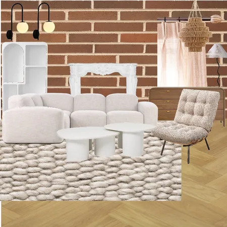 עיצוב סלון תעשייתי סקנדינבי Interior Design Mood Board by Chayon