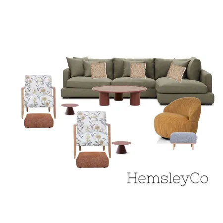 Living room idea generation Interior Design Mood Board by HemsleyCo.