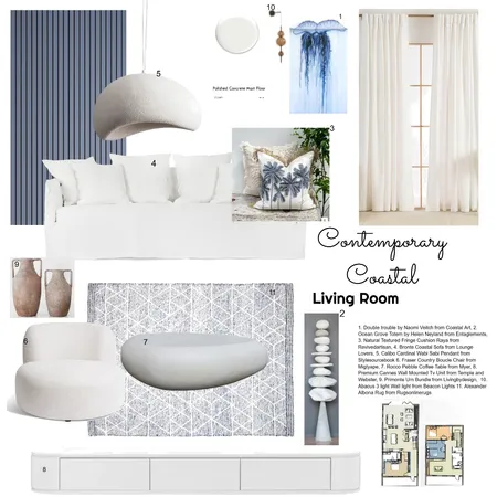 Sample Board Living room Interior Design Mood Board by Agnes Okret