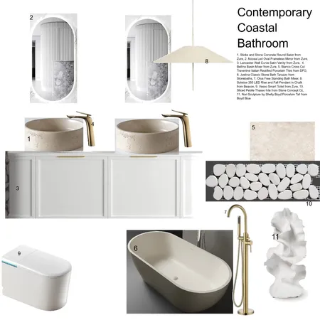 Sample Board Bathroom Interior Design Mood Board by Agnes Okret