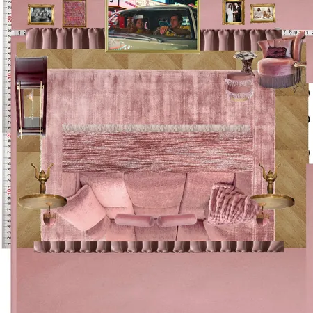 Cinema Mauve Vintage Interior Design Mood Board by dl2407