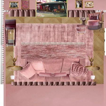 Cinema Mauve Vintage Interior Design Mood Board by dl2407