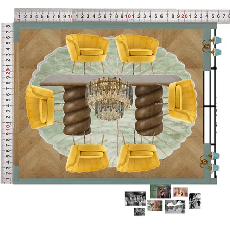 Yellow Dining Room Interior Design Mood Board by dl2407