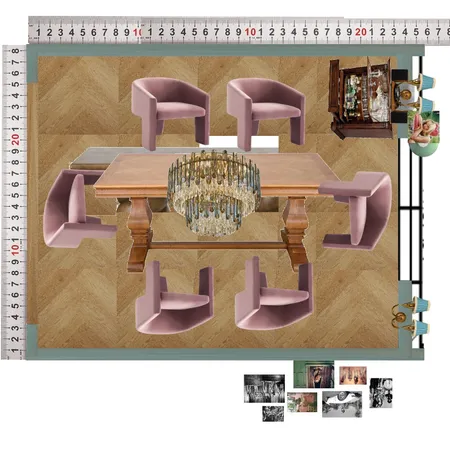 Aqua Dining Room Interior Design Mood Board by dl2407