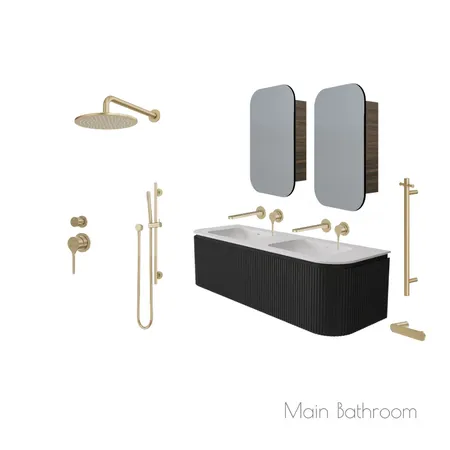 Woods_Main Bathroom Interior Design Mood Board by DmDesigns
