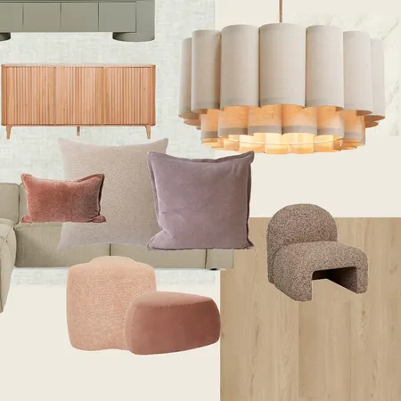 Peach beige living Interior Design Mood Board by Blowers
