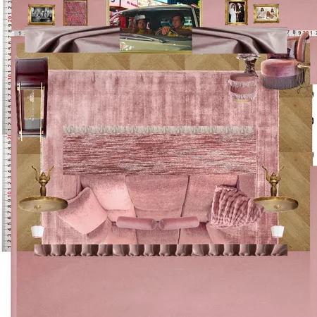 Cinema Mauve Vintage Interior Design Mood Board by dl2407