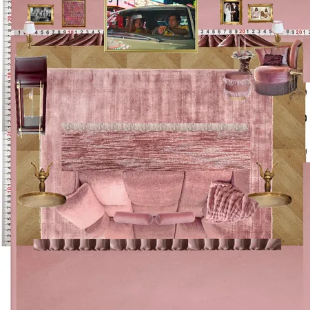 Cinema Mauve Vintage Interior Design Mood Board by dl2407