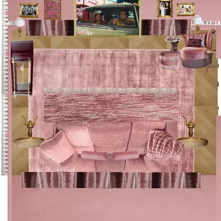 Cinema Mauve Vintage Interior Design Mood Board by dl2407