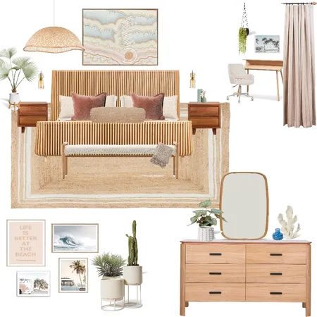 Cali Cool Preteen Bedroom Interior Design Mood Board by MelisIDI