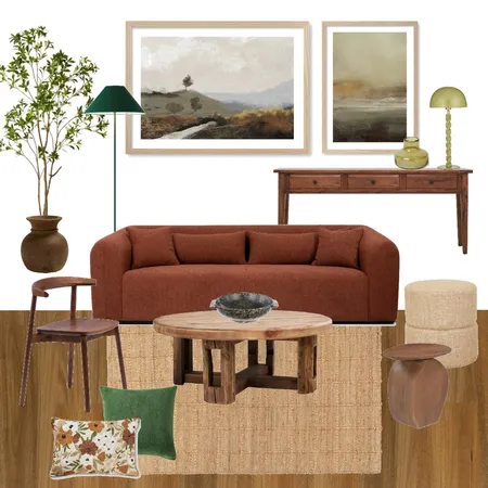 Mid-century Living Room Interior Design Mood Board by Profile Australia