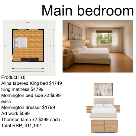 Main bedroom Interior Design Mood Board by sarahyoungccc@gmail.com