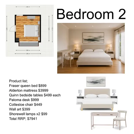 .Bedroom 2 Interior Design Mood Board by sarahyoungccc@gmail.com