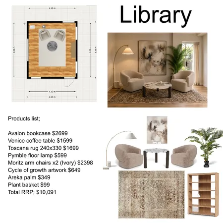 Library Interior Design Mood Board by sarahyoungccc@gmail.com