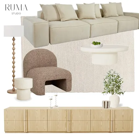 Hornick Residence - Living Room Interior Design Mood Board by Ruma Studio