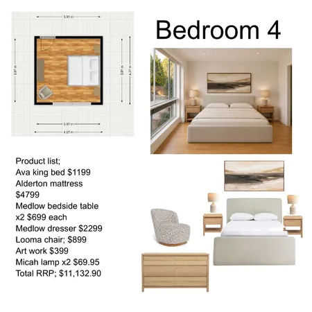 Bedroom 4 Interior Design Mood Board by sarahyoungccc@gmail.com