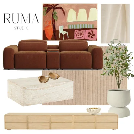 Hornick Residence - Media Room Interior Design Mood Board by Ruma Studio