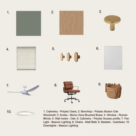 Wamberal Office Interior Design Mood Board by Dune Drifter Interiors