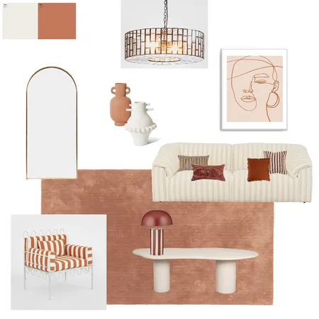 ΣΑΛΟΝΙ ΜΠΕΖ-ΚΕΡΑΜΙΔΙ STRIPES Interior Design Mood Board by georginakef