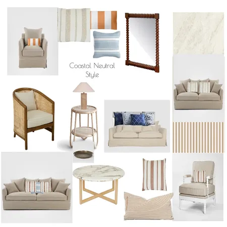 Coastal Neutral Interior Design Mood Board by JULES W DESIGN