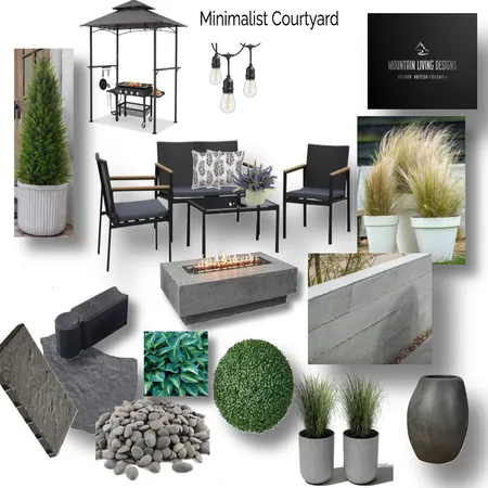 Minimalist Courtyard Interior Design Mood Board by MOUNTAIN LIVING DESIGNS