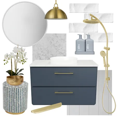 Hamptons Luxe | Colby with Portland Mirror Interior Design Mood Board by Timberline