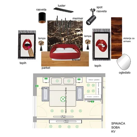 KV spavaća soba diplomski rad Interior Design Mood Board by kalence333