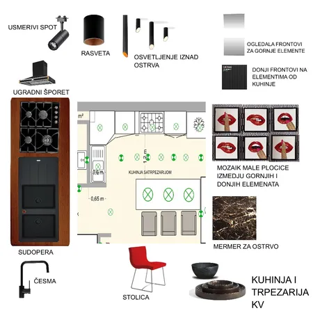 MB diplomski KV - KUHINJA I TRPEZARIJA Interior Design Mood Board by kalence333