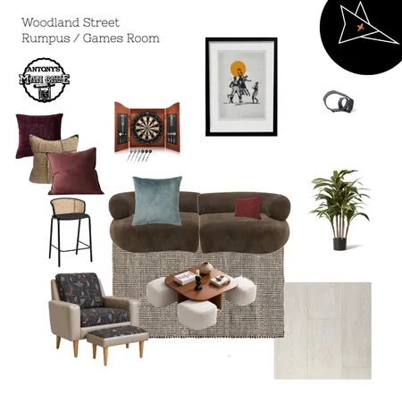 Woodland Rumpus / Games Room V4 Interior Design Mood Board by Fox + Ko