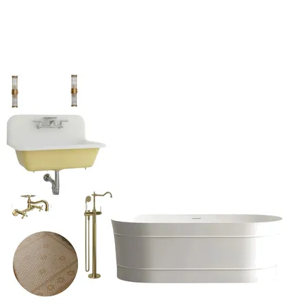 Janelle Kids Bathroom Interior Design Mood Board by JessicaRoseMuller