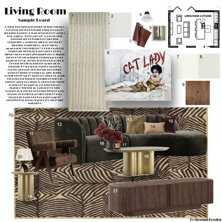 Living Room Interior Design Mood Board by Sheridan