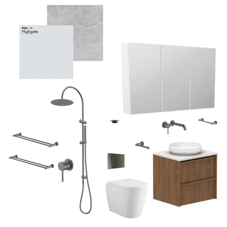 Ensuite Interior Design Mood Board by sophiebarker