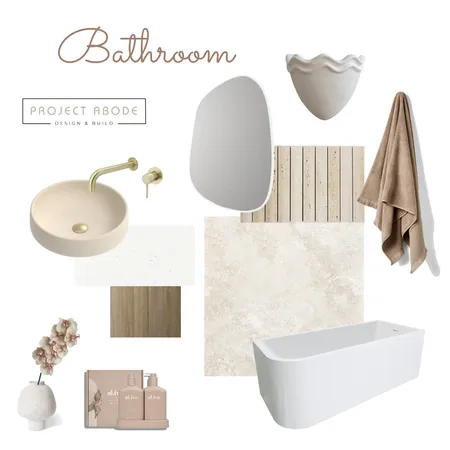 Soft Blush Bathroom Interior Design Mood Board by Project Abode