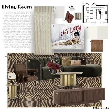 Living Room Interior Design Mood Board by Sheridan