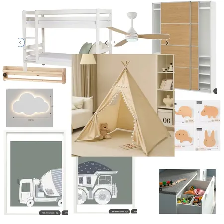 חדר בנים Interior Design Mood Board by tzlilshu