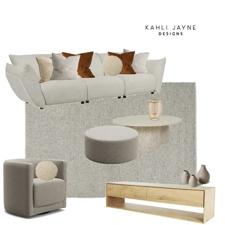 HALL RESIDENCE - Living Interior Design Mood Board by Kahli Jayne Designs