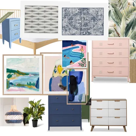 חדר אביב והילה Interior Design Mood Board by hilaozer