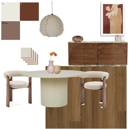 Chic organic dining room Interior Design Mood Board by A.M. Interior Styling